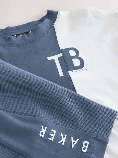 Baker by Ted Baker Colourblock Varsity T-Shirt and Shorts Set image 10