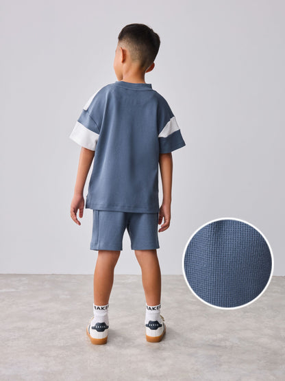 Baker by Ted Baker Colourblock Varsity T-Shirt and Shorts Set image 3