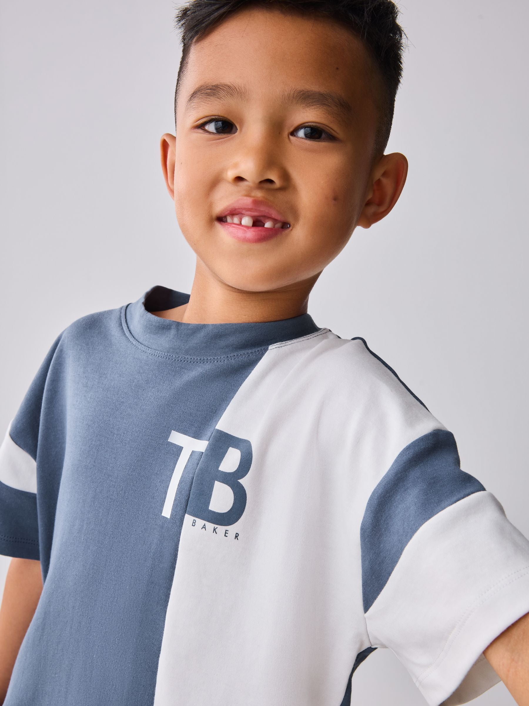 Baker by Ted Baker Colourblock Varsity T-Shirt and Shorts Set image 6