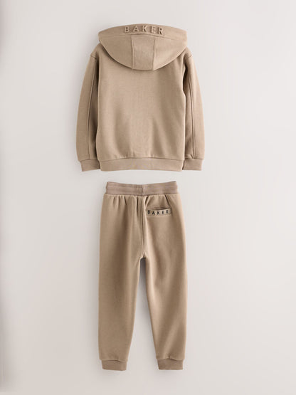 Baker by Ted Baker Zip Through Hoodie T-Shirt And Joggers 3 Piece Set