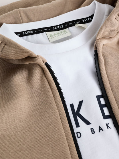 Baker by Ted Baker Zip Through Hoodie T-Shirt And Joggers 3 Piece Set