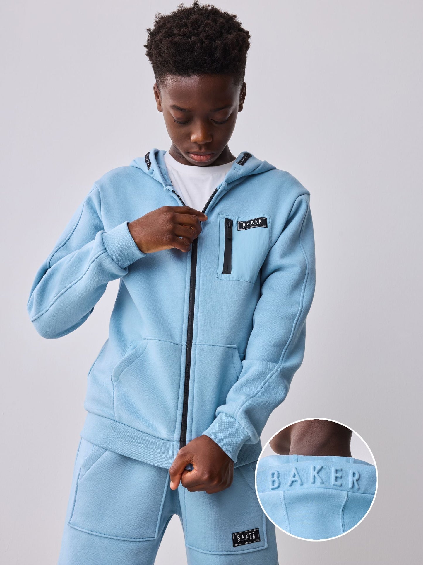 Baker by Ted Baker Zip Through Hoodie T-Shirt And Joggers 3 Piece Set