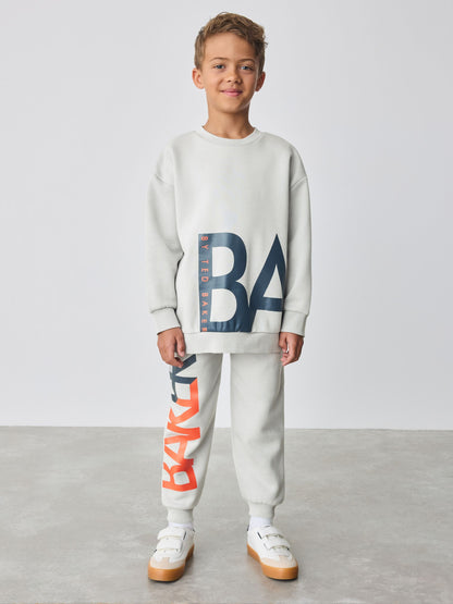Baker by Ted Baker Oversized Letter Graphic Print Sweatshirt and Joggers Set image 1