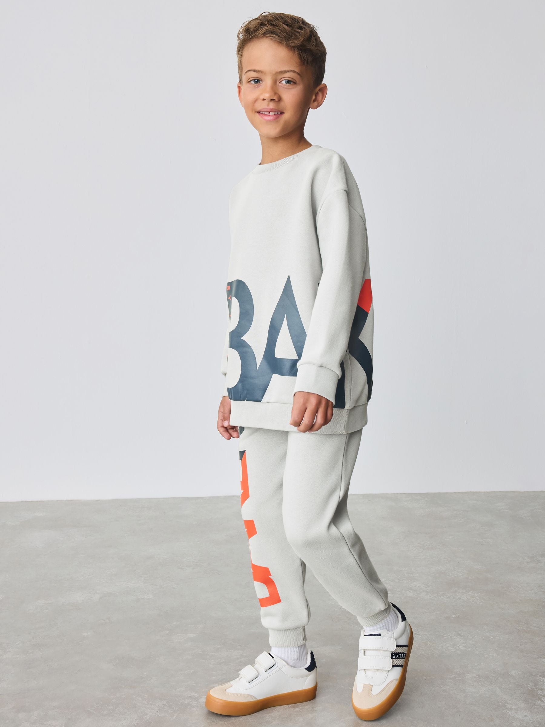 Baker by Ted Baker Oversized Letter Graphic Print Sweatshirt and Joggers Set image 2