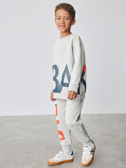 Baker by Ted Baker Oversized Letter Graphic Print Sweatshirt and Joggers Set image 2
