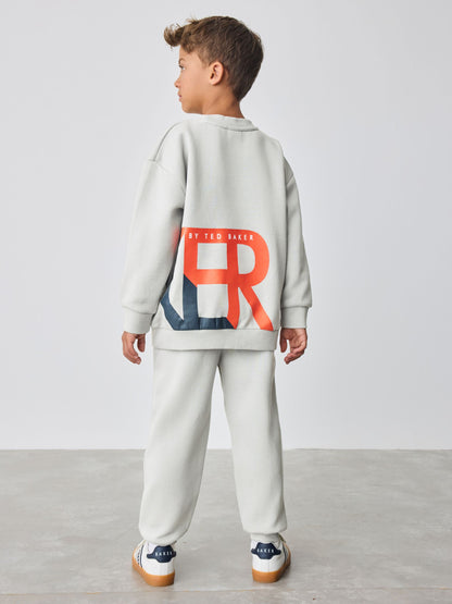 Baker by Ted Baker Oversized Letter Graphic Print Sweatshirt and Joggers Set image 3