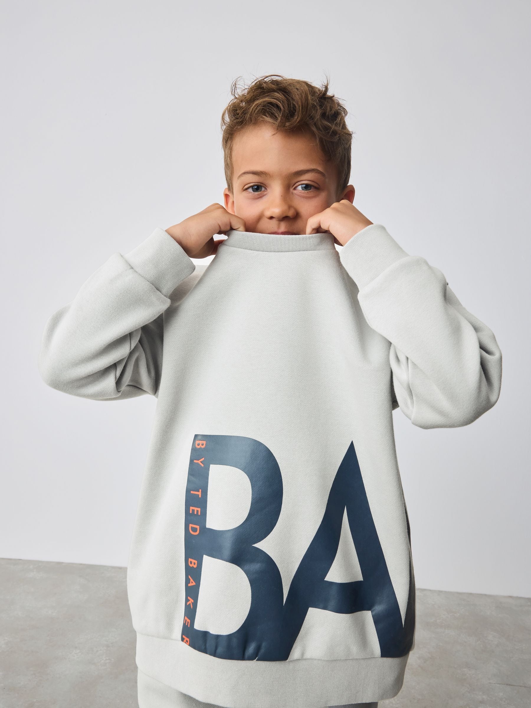 Baker by Ted Baker Oversized Letter Graphic Print Sweatshirt and Joggers Set image 5