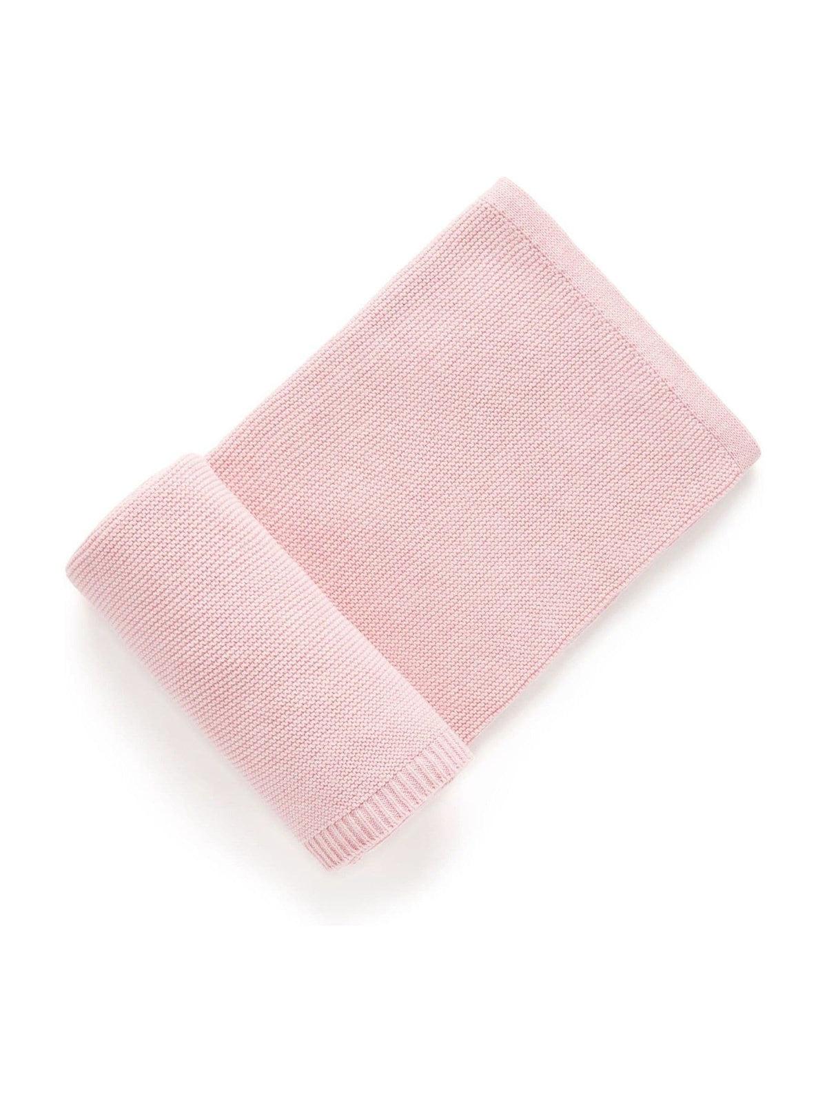 Purebaby Pink Textured Knit 100% Cotton Blanket image 1