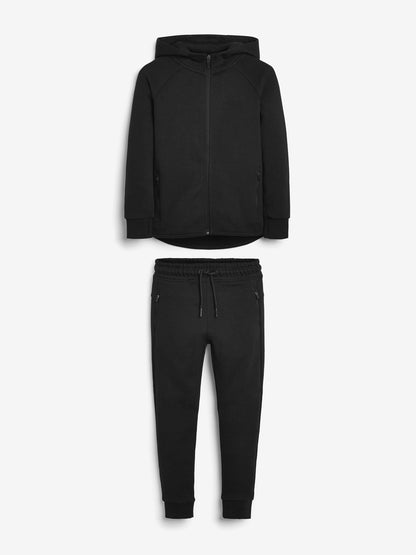 New Black Tech Sportswear Hoodie and Joggers Set