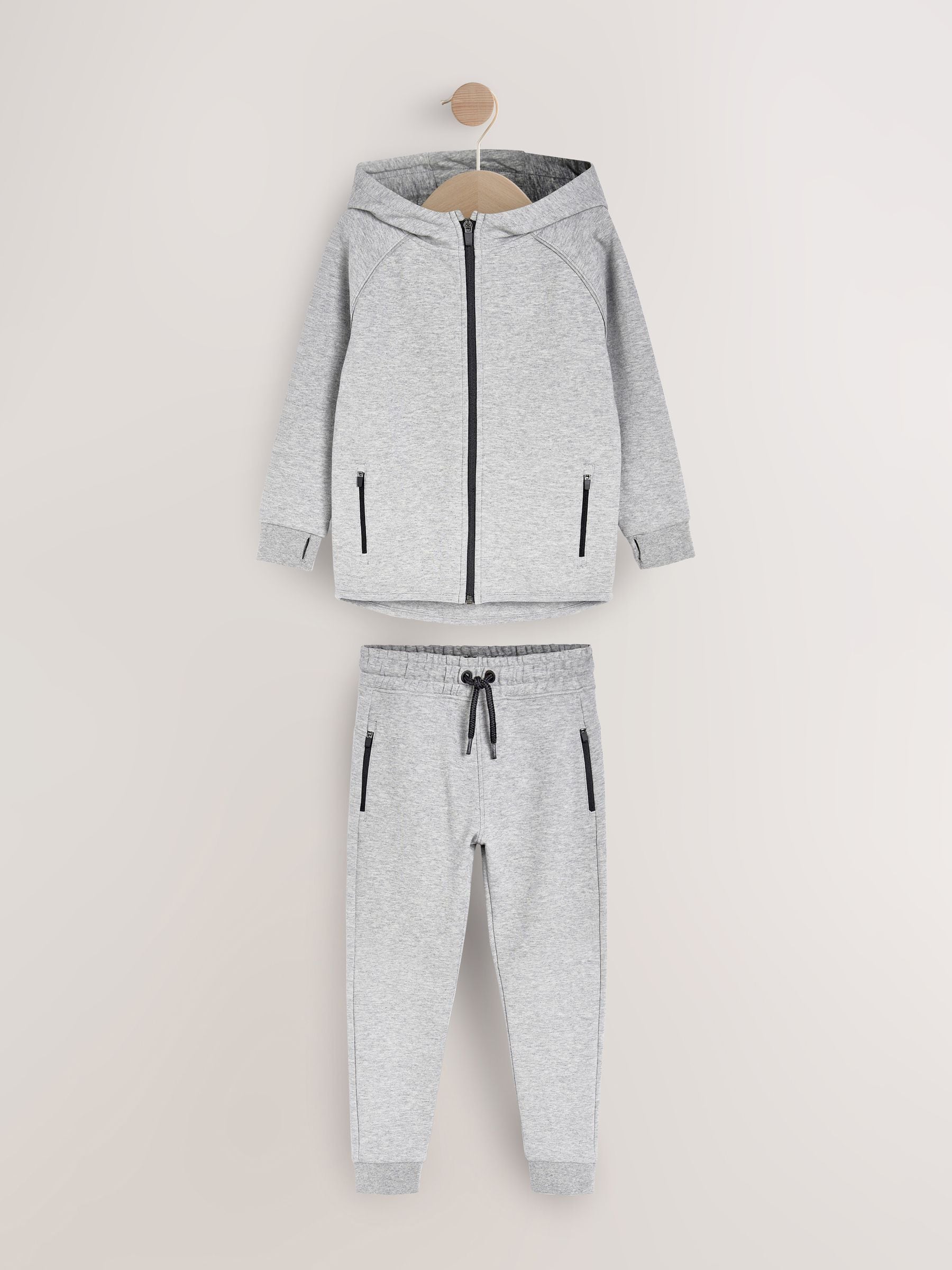 Dsiney Kidz - Grey Marl Tech Sportswear Hoodie and Joggers Set (3-16yrs) image 1