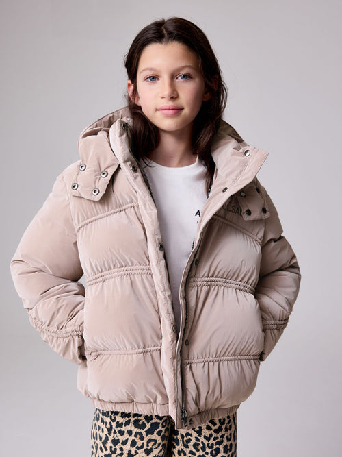 smALLSAINTS Pink Ruched Short Padded Coat - image 1