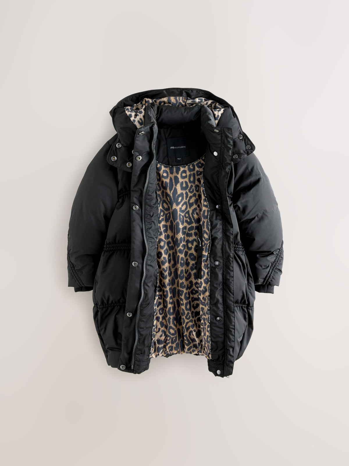 smALLSAINTS Black Ruched Longline Padded Coat - image 10