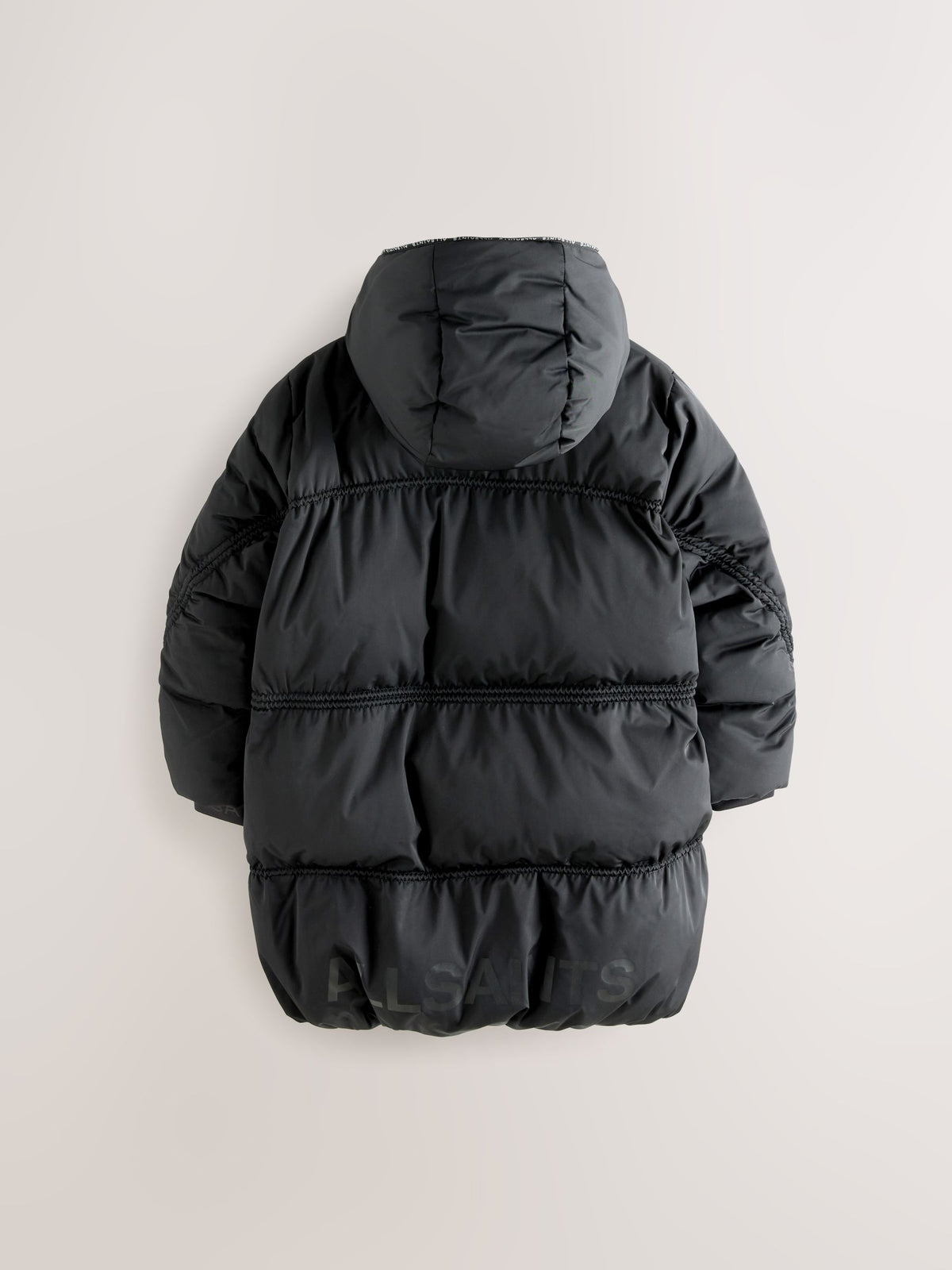 smALLSAINTS Black Ruched Longline Padded Coat - image 11