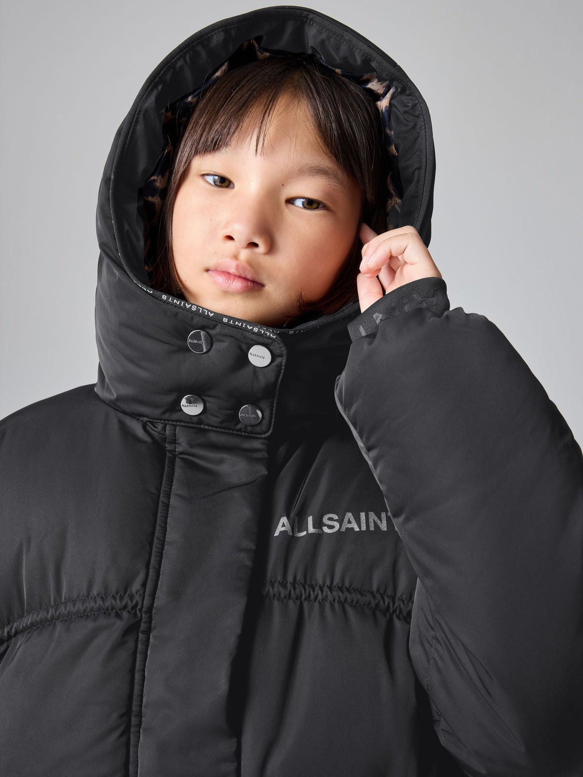 smALLSAINTS Black Ruched Longline Padded Coat - image 5