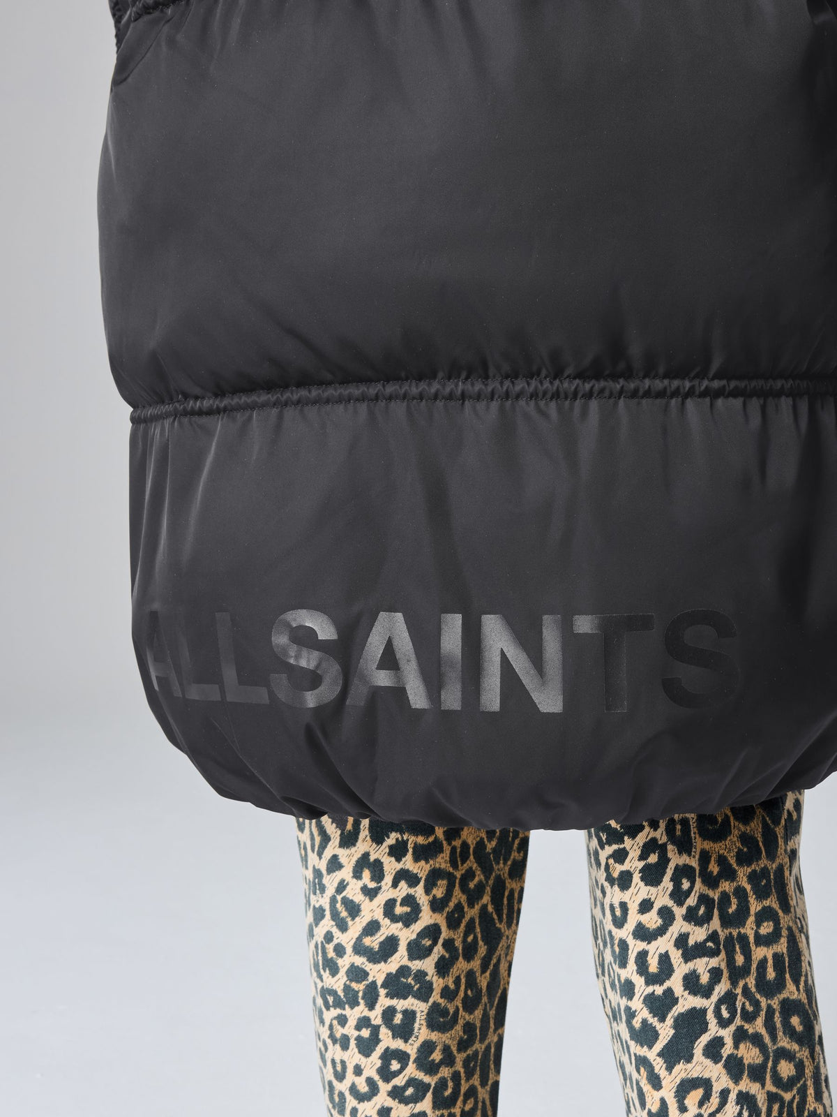 smALLSAINTS Black Ruched Longline Padded Coat - image 8