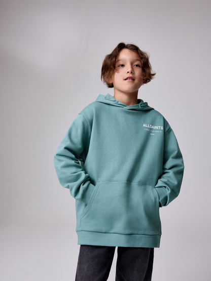 Dsiney Kidz - smALLSAINTS Teal Blue Oversized Underground Pullover Hoodie image 1