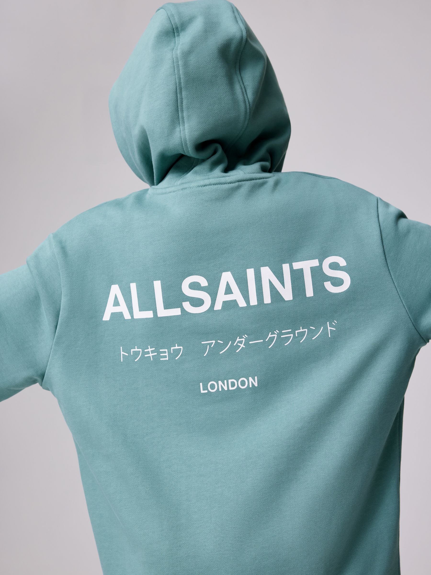 Dsiney Kidz - smALLSAINTS Teal Blue Oversized Underground Pullover Hoodie image 2