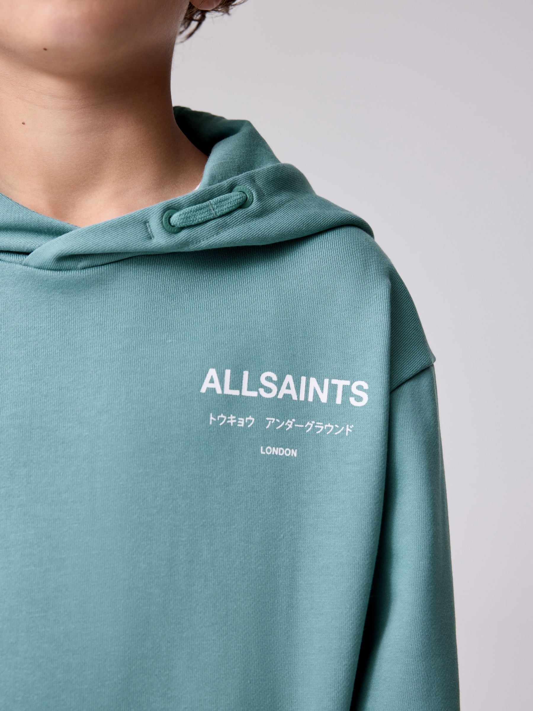 Dsiney Kidz - smALLSAINTS Teal Blue Oversized Underground Pullover Hoodie image 5