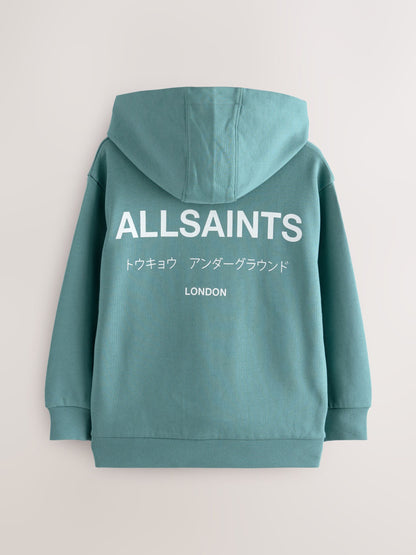 Dsiney Kidz - smALLSAINTS Teal Blue Oversized Underground Pullover Hoodie image 7