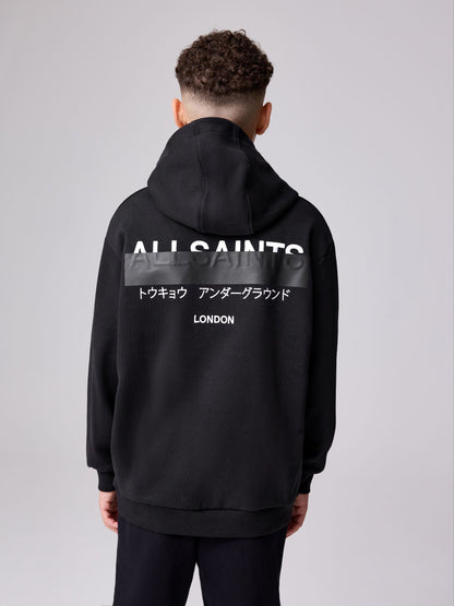 Dsiney Kidz - smALLSAINTS Black Redact Oversized Underground Pullover Hoodie image 1