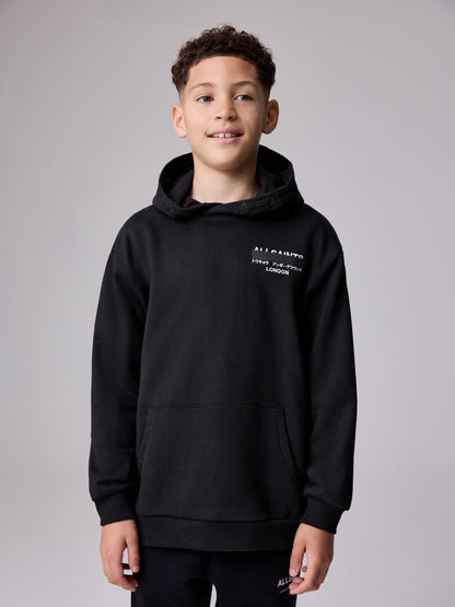 Dsiney Kidz - smALLSAINTS Black Redact Oversized Underground Pullover Hoodie image 2