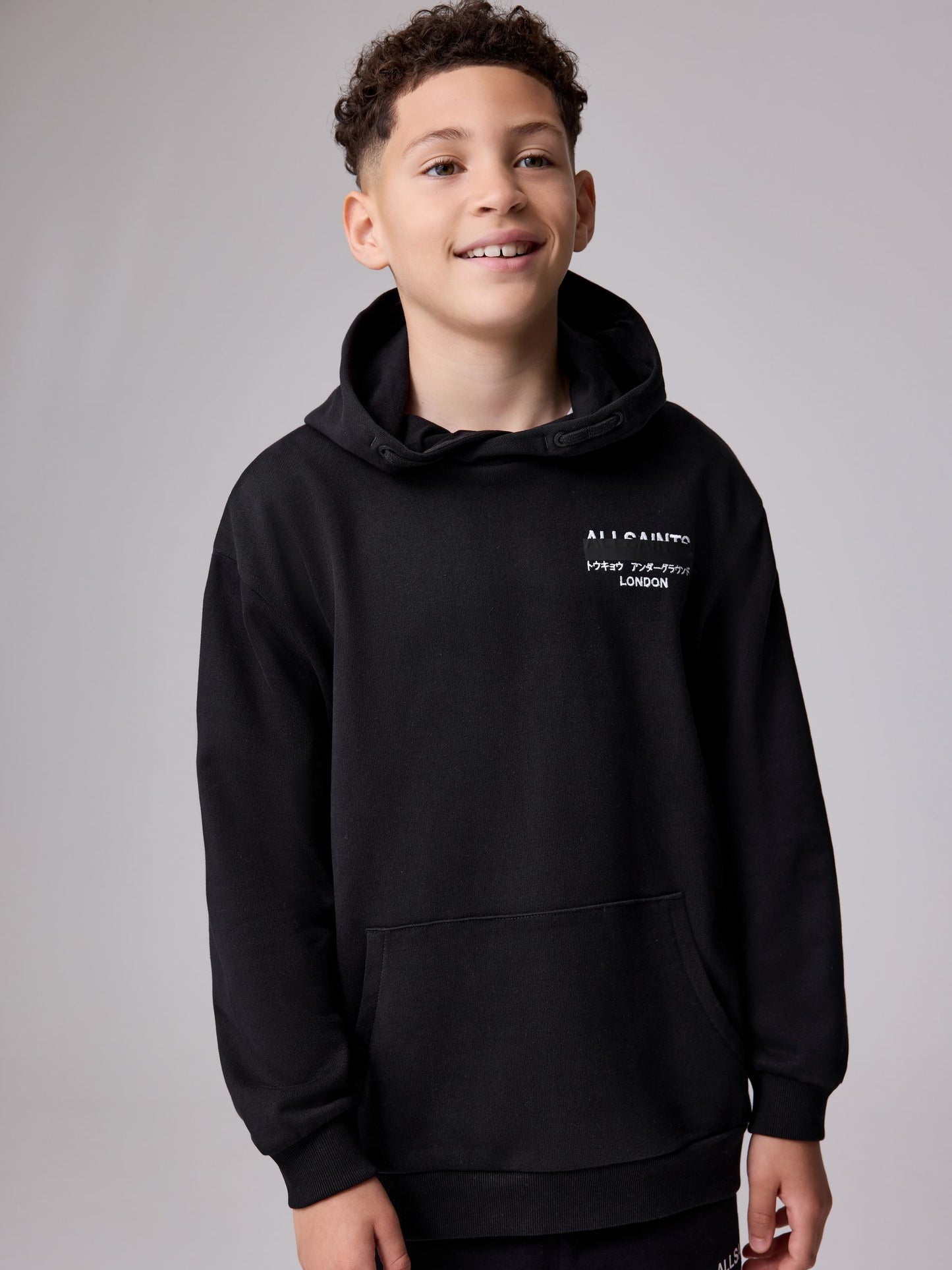 Dsiney Kidz - smALLSAINTS Black Redact Oversized Underground Pullover Hoodie image 3
