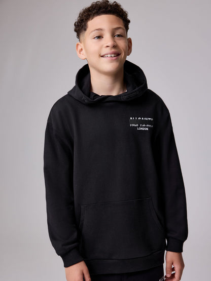 Dsiney Kidz - smALLSAINTS Black Redact Oversized Underground Pullover Hoodie image 3