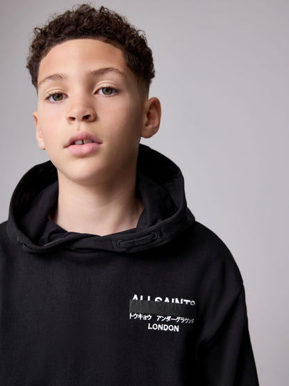 Dsiney Kidz - smALLSAINTS Black Redact Oversized Underground Pullover Hoodie image 4