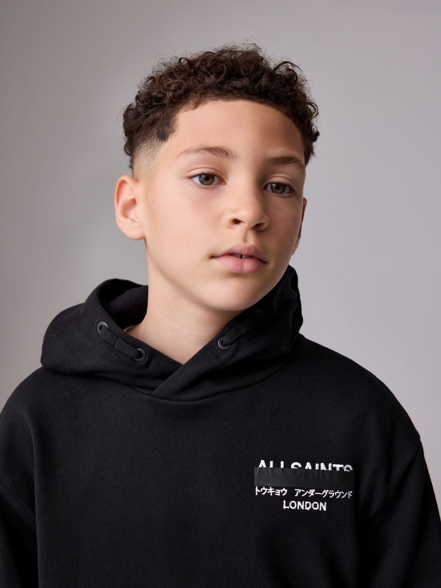 Dsiney Kidz - smALLSAINTS Black Redact Oversized Underground Pullover Hoodie image 5