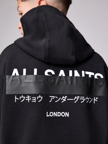 Dsiney Kidz - smALLSAINTS Black Redact Oversized Underground Pullover Hoodie image 6