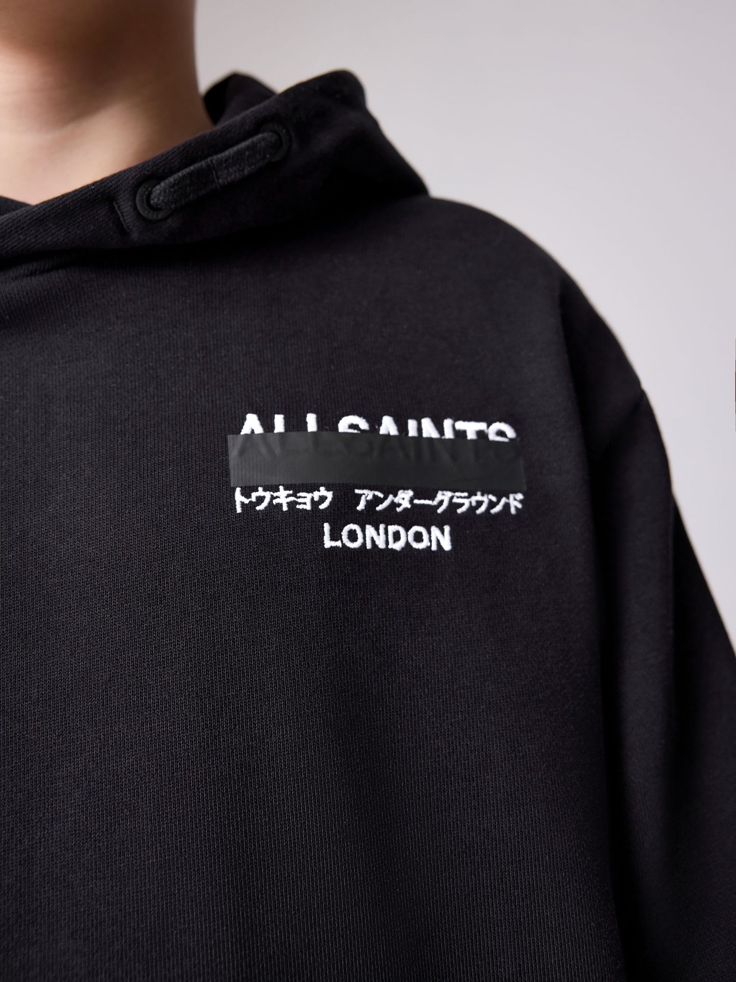 Dsiney Kidz - smALLSAINTS Black Redact Oversized Underground Pullover Hoodie image 7