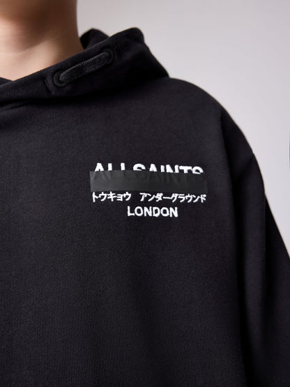 Dsiney Kidz - smALLSAINTS Black Redact Oversized Underground Pullover Hoodie image 7