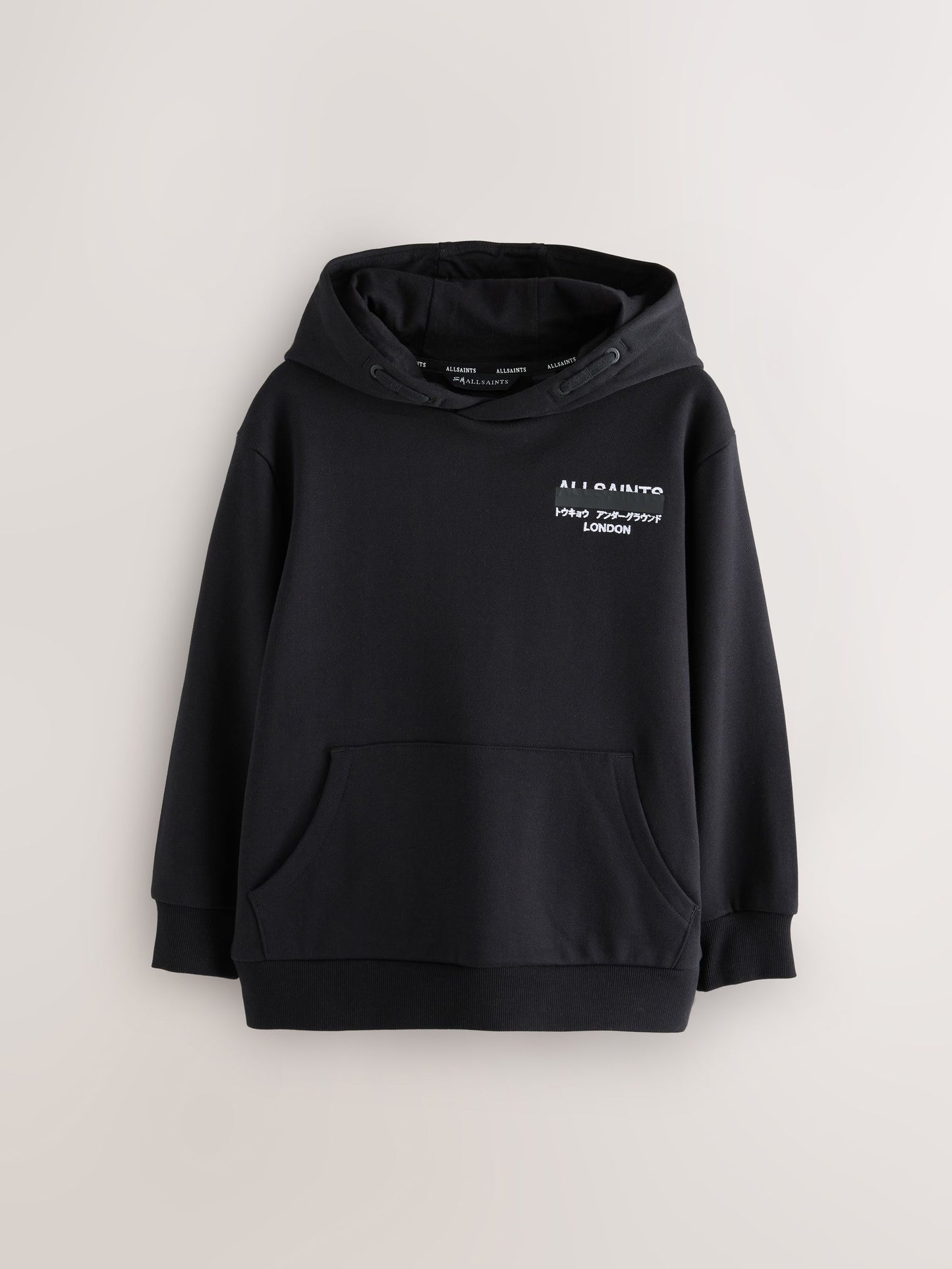 Dsiney Kidz - smALLSAINTS Black Redact Oversized Underground Pullover Hoodie image 8