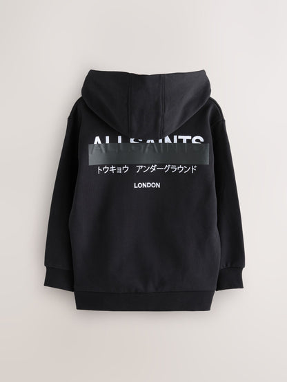 Dsiney Kidz - smALLSAINTS Black Redact Oversized Underground Pullover Hoodie image 9