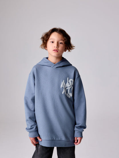 Dsiney Kidz - smALLSAINTS Mid Blue Oversized Orlando Pullover Hoodie image 2