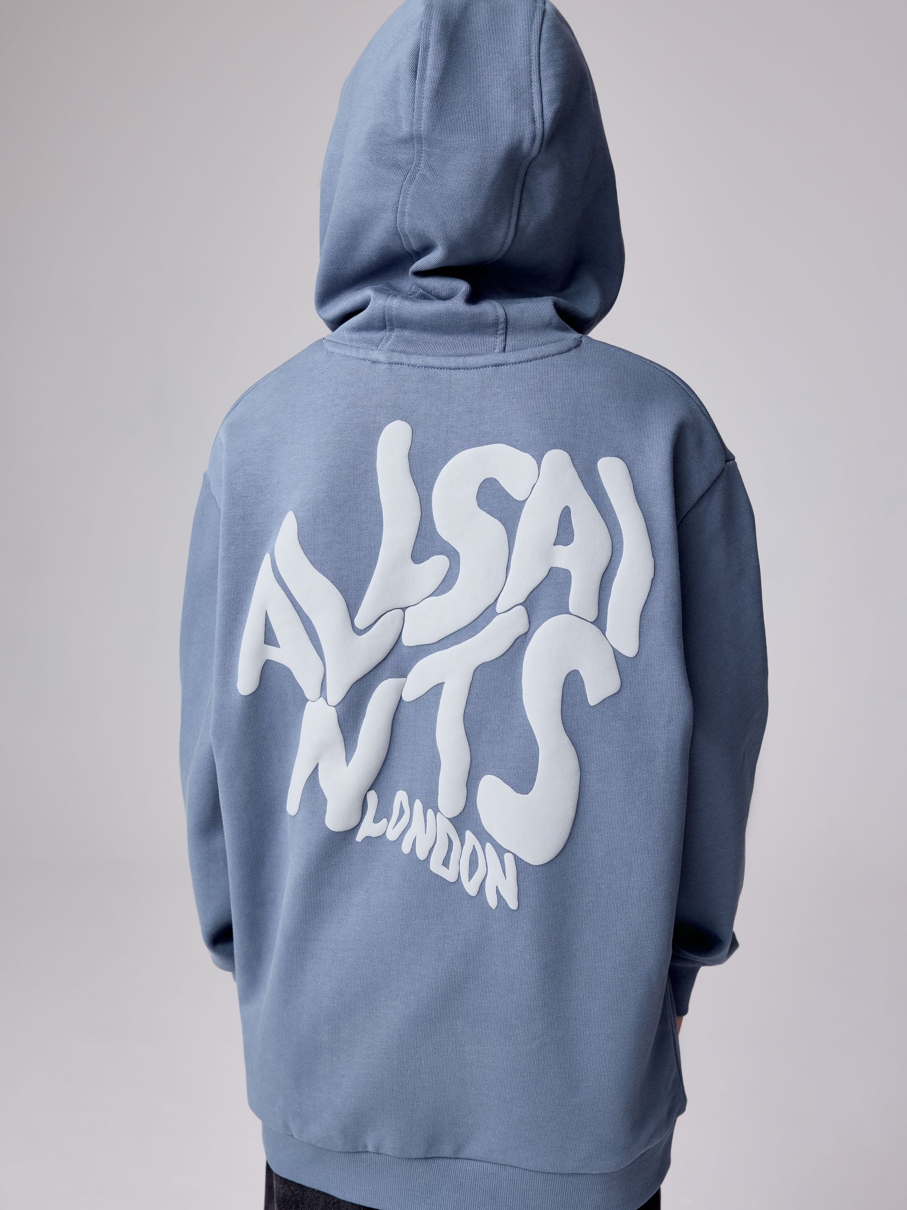 Dsiney Kidz - smALLSAINTS Mid Blue Oversized Orlando Pullover Hoodie image 3