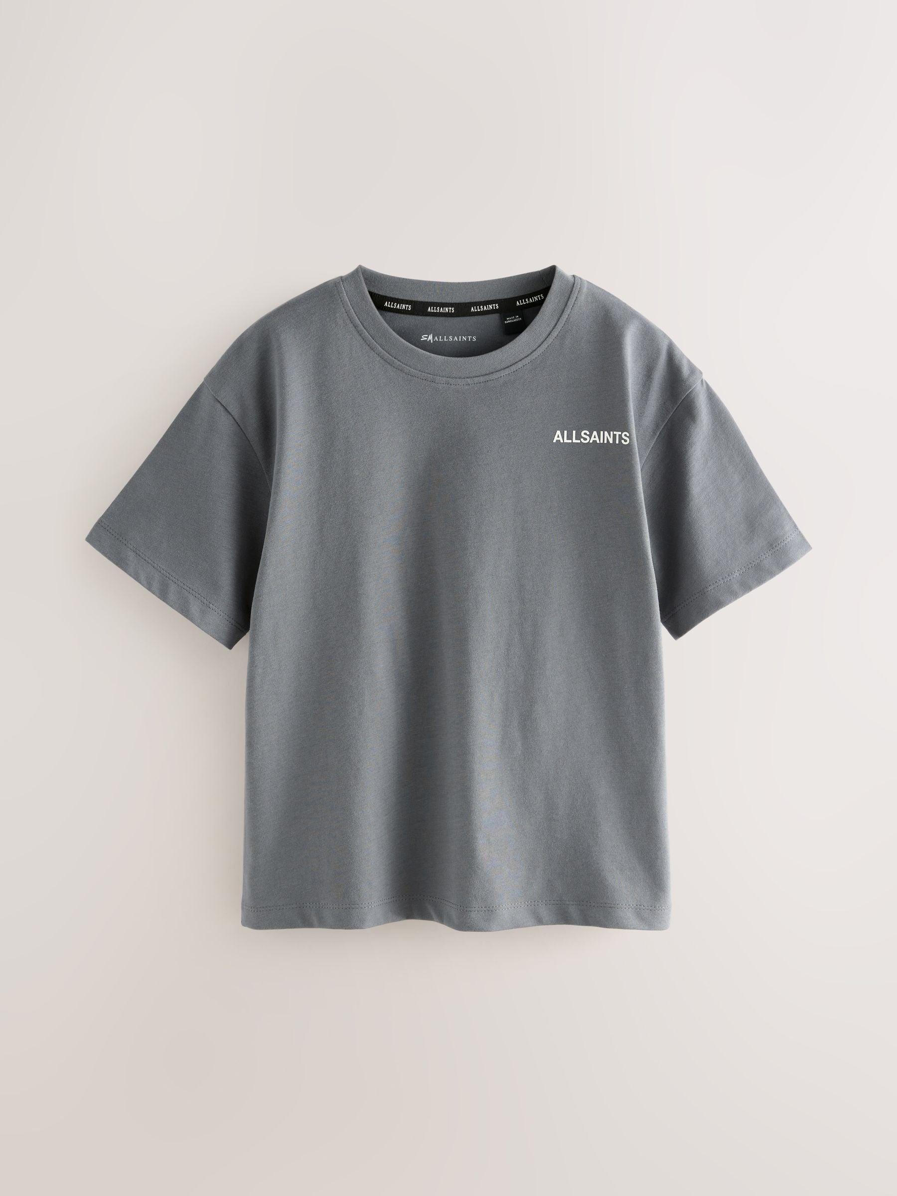 Dsiney Kidz - smALLSAINTS Teal Blue/Grey Logo Crew Relaxed T-Shirts 3 Pack image 4