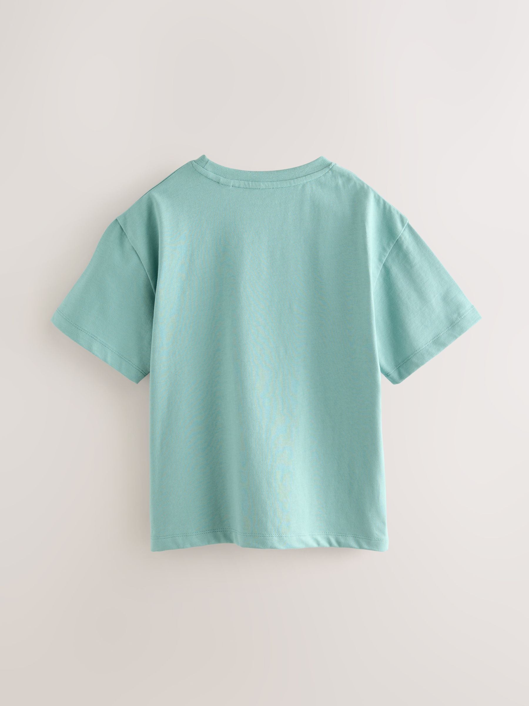 Dsiney Kidz - smALLSAINTS Teal Blue/Grey Logo Crew Relaxed T-Shirts 3 Pack image 5