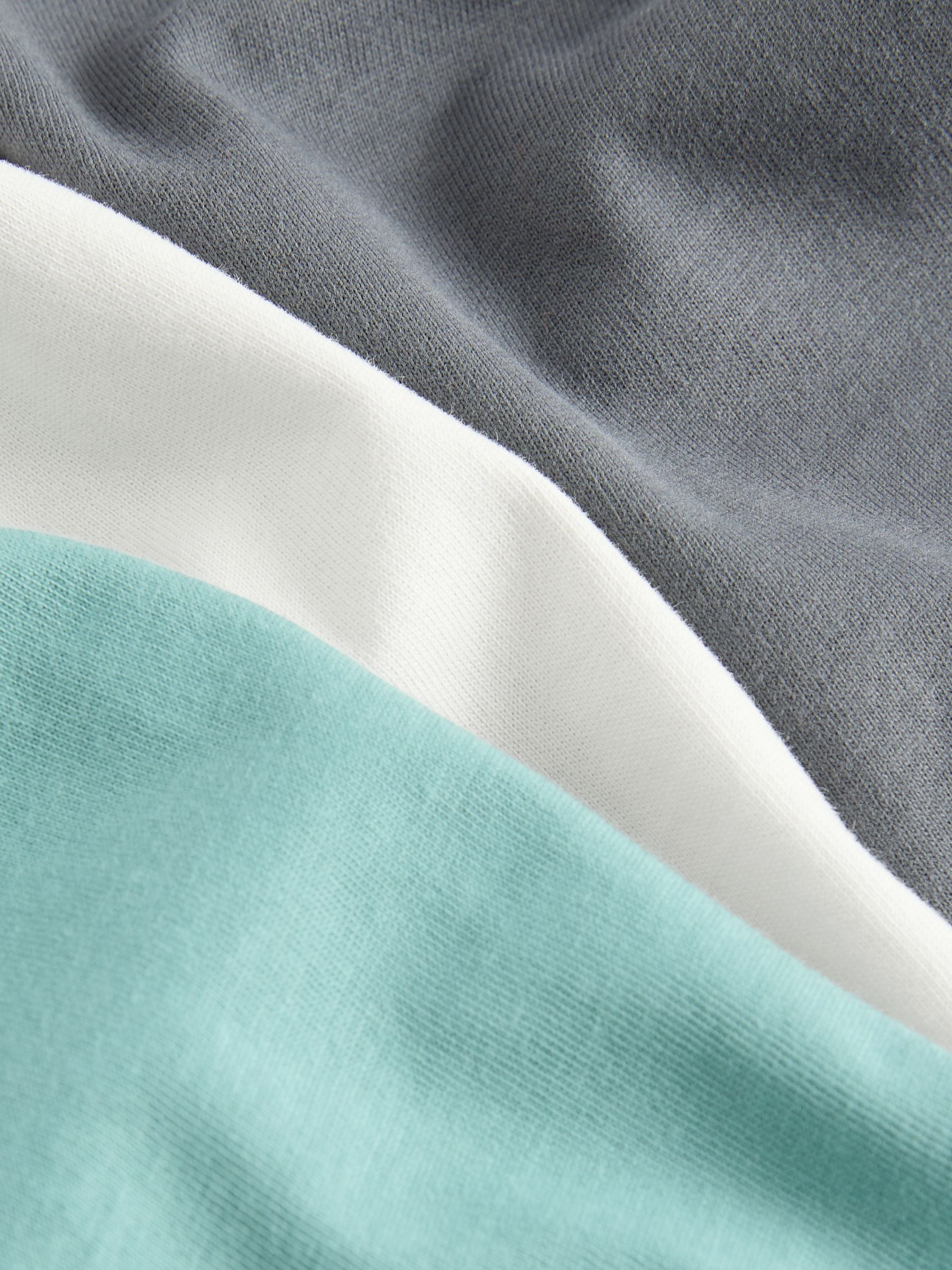 Dsiney Kidz - smALLSAINTS Teal Blue/Grey Logo Crew Relaxed T-Shirts 3 Pack image 7