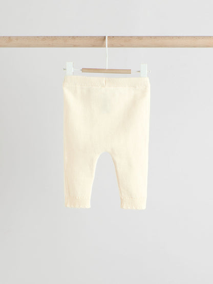 White Frill Knitted Bow Baby Cardigan Set (0mths-3yrs)