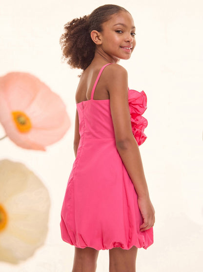 Lipsy Pink 3D Ruffle Puffball Occasion Dress (7-16yrs) - image 4