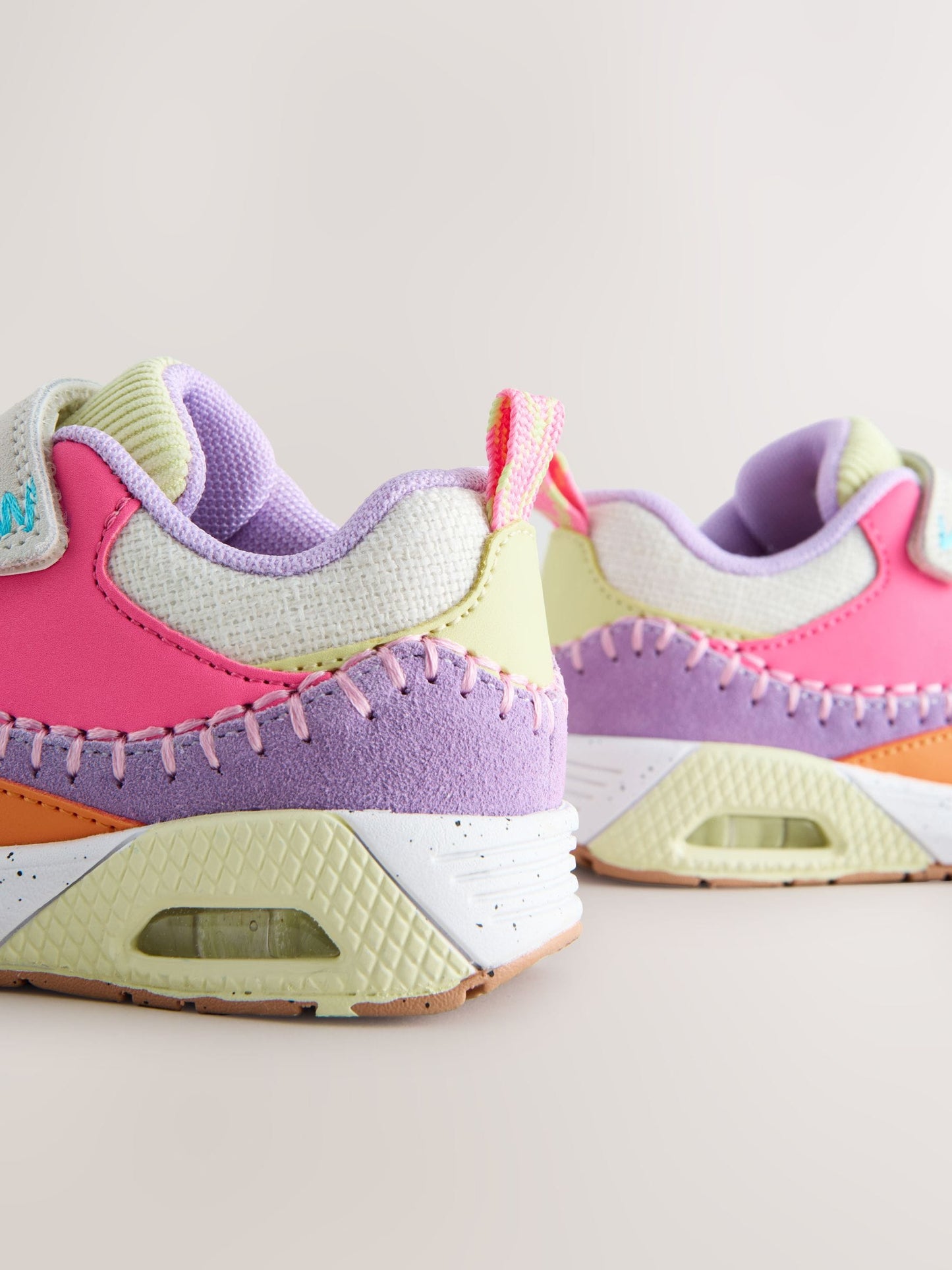 Multi Bright Elastic Lace Chunky Trainers image 5
