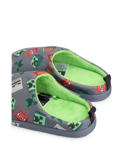 Vanilla Underground Grey Minecraft Boys Slippers image 5