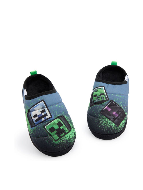 Vanilla Underground Blue Minecraft Boys Slippers image 1