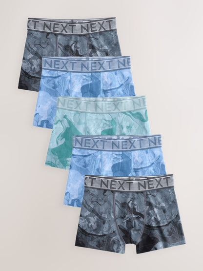 Dsiney Kidz - Blue Marble Print Boxers 5 Pack (2-16yrs) image 1