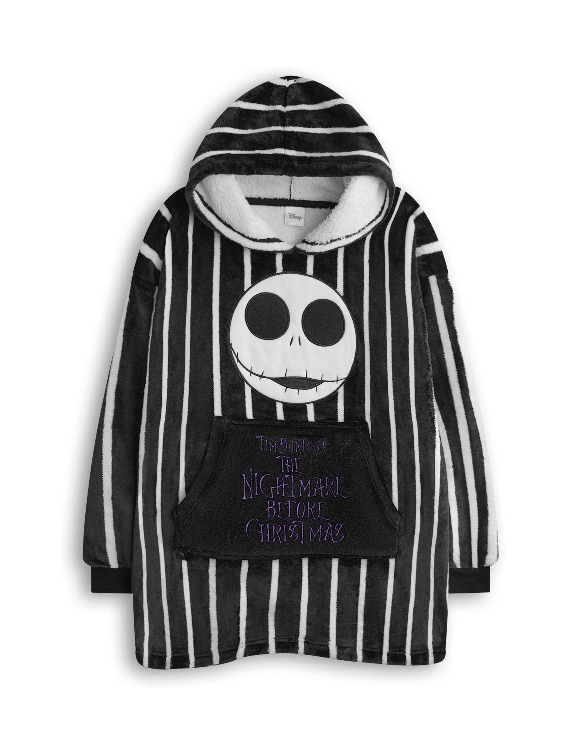 Dsiney Kidz - Vanilla Underground Black Unisex Kids Disney Nightmare Before Christmas Blanket Hoodie image 1