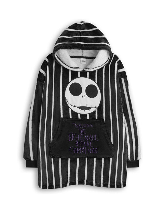 Dsiney Kidz - Vanilla Underground Black Unisex Kids Disney Nightmare Before Christmas Blanket Hoodie image 1