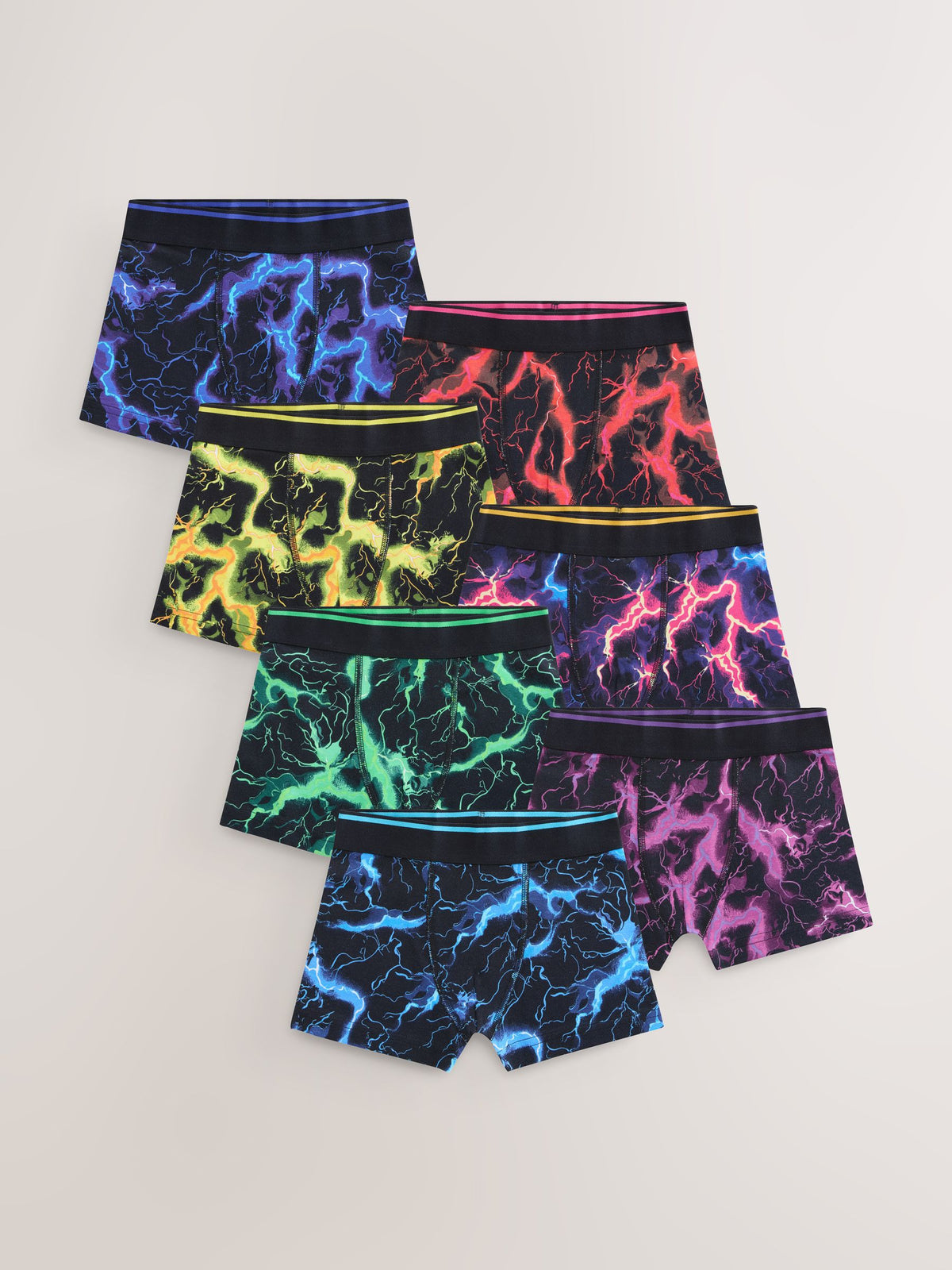 Dsiney Kidz - Multi Lightning Print Boxers 7 Pack (3-16yrs) image 1