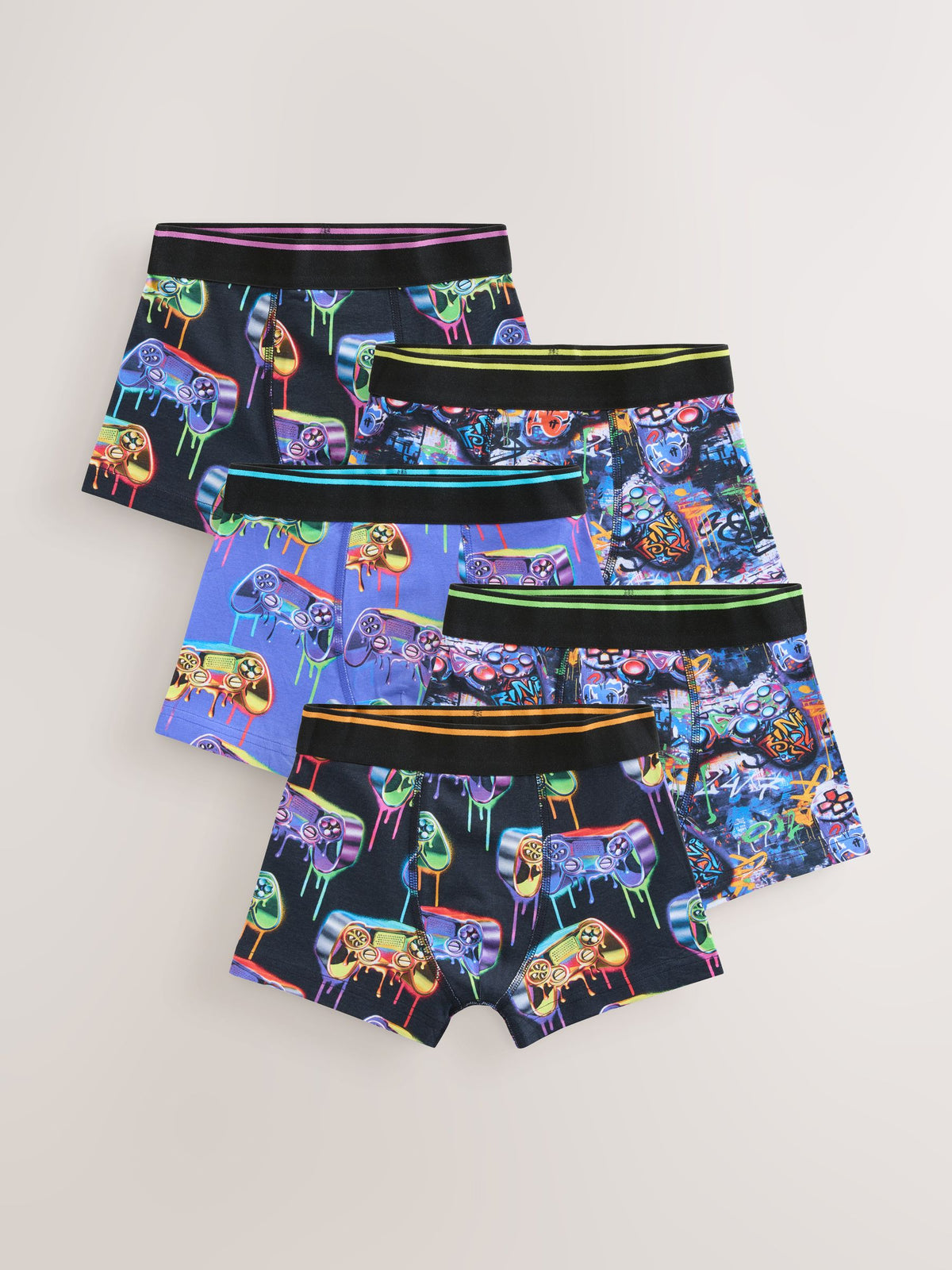 Dsiney Kidz - Graffiti Gamer Boxers 5 Pack (2-16yrs) image 1