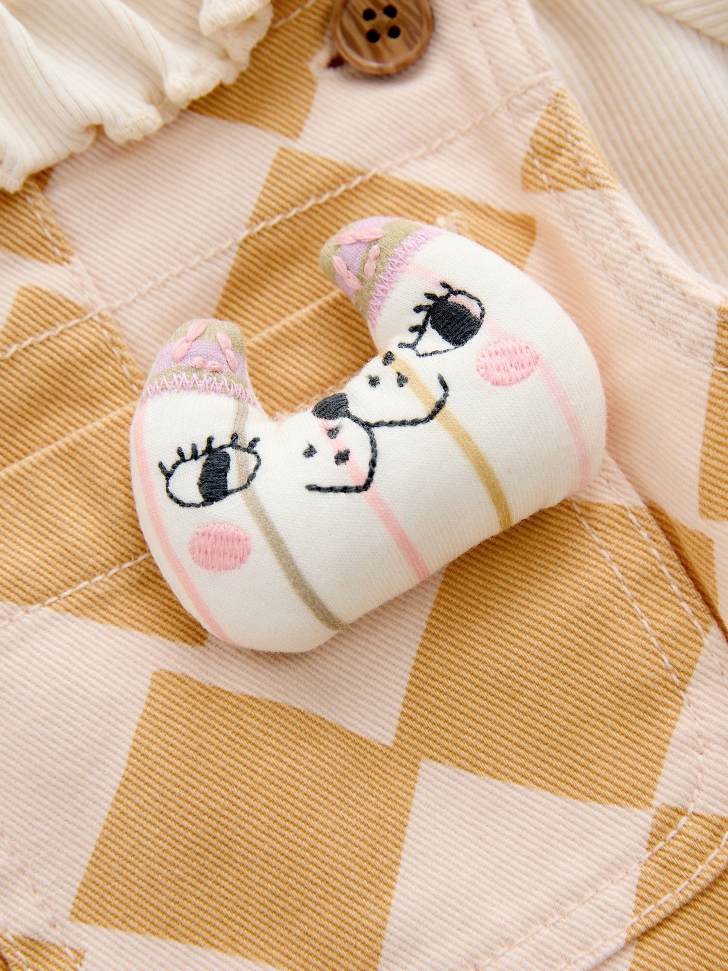 Yellow Harlequin Print Dungarees Set (3mths-7yrs)